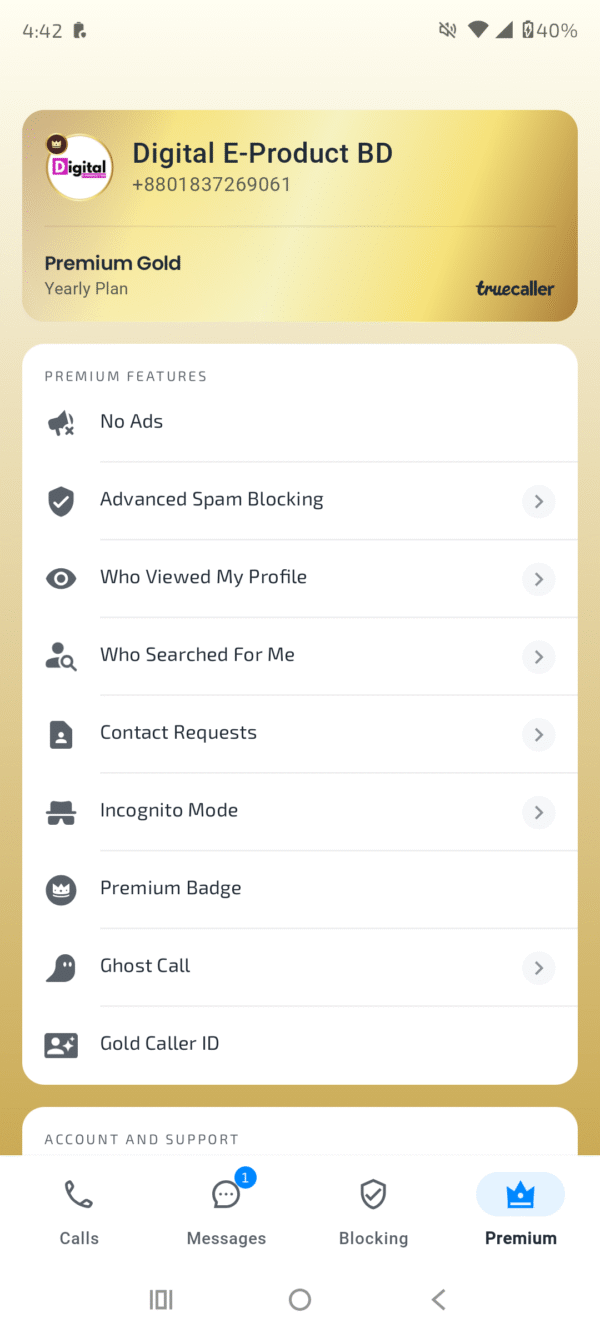 Truecaller Premium Gold Subscription For Lifetime - Image 4
